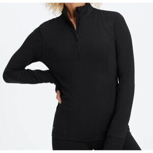 Fabletics Womens Half-Zip Phoenix Black Mid-Layer Top XXL Moisture-Wicking NEW